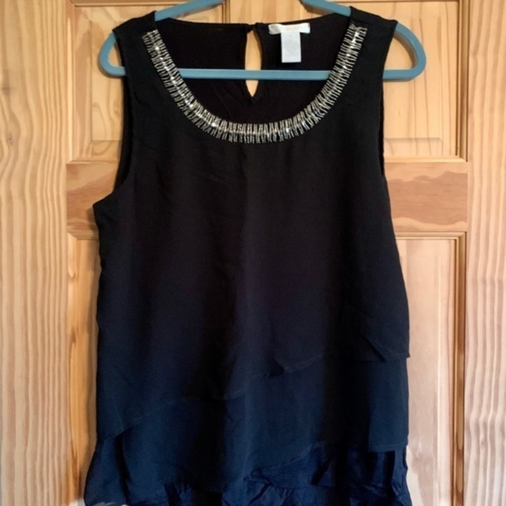 Design History Black Tank Top Blouse XL‎